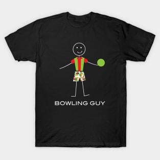 Funny Mens Bowling Illustration T-Shirt